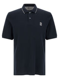 Blue Cotton Polo Shirt