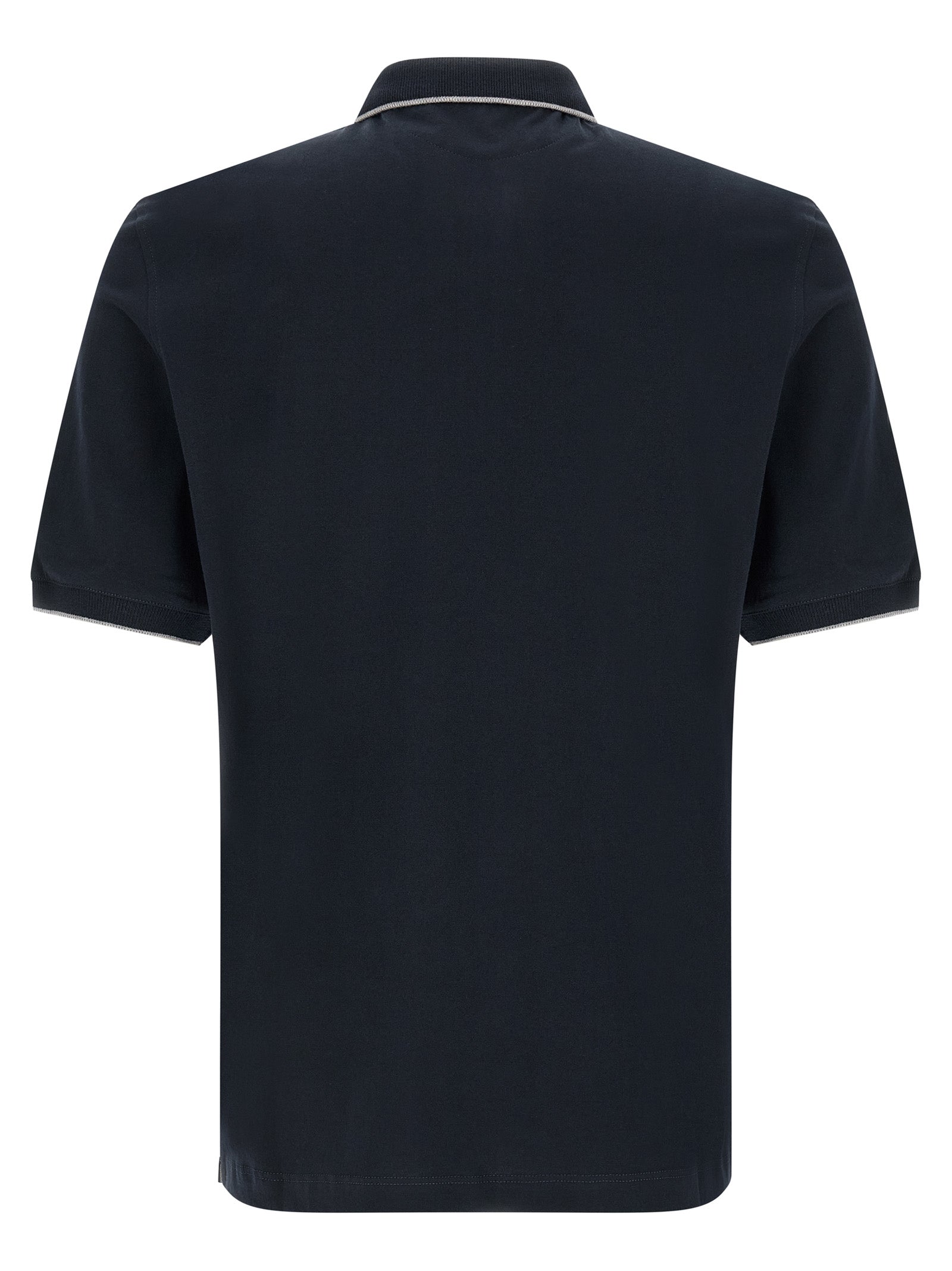 Blue Cotton Polo Shirt