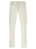 White Cotton Straight-Leg Jeans