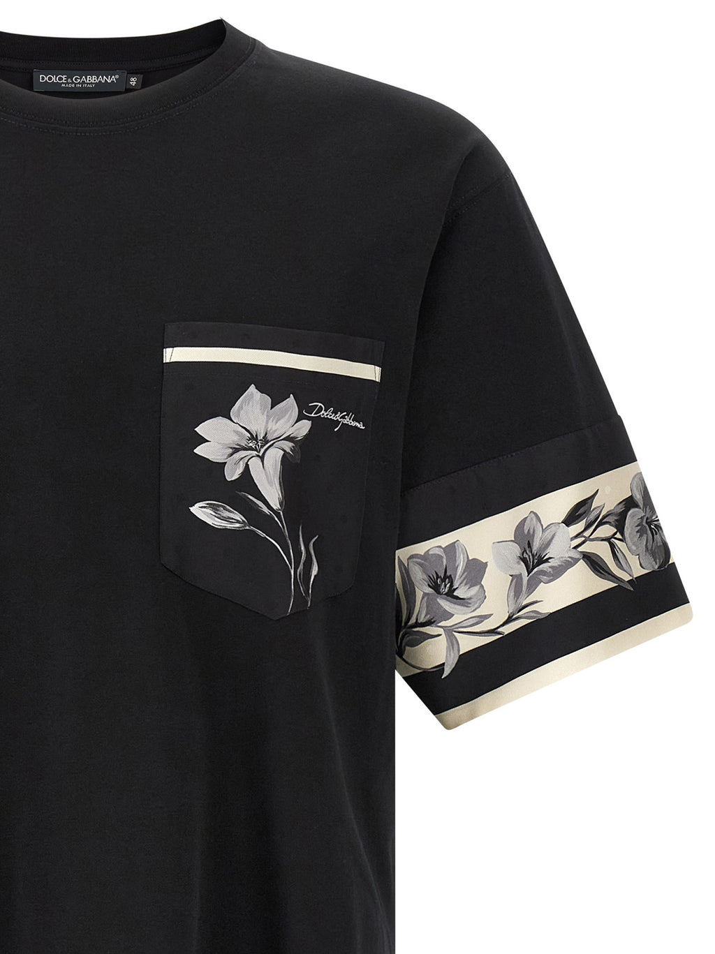 Black Cotton Long Sleeve T-Shirt