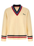 Beige Virgin Wool Cardigan