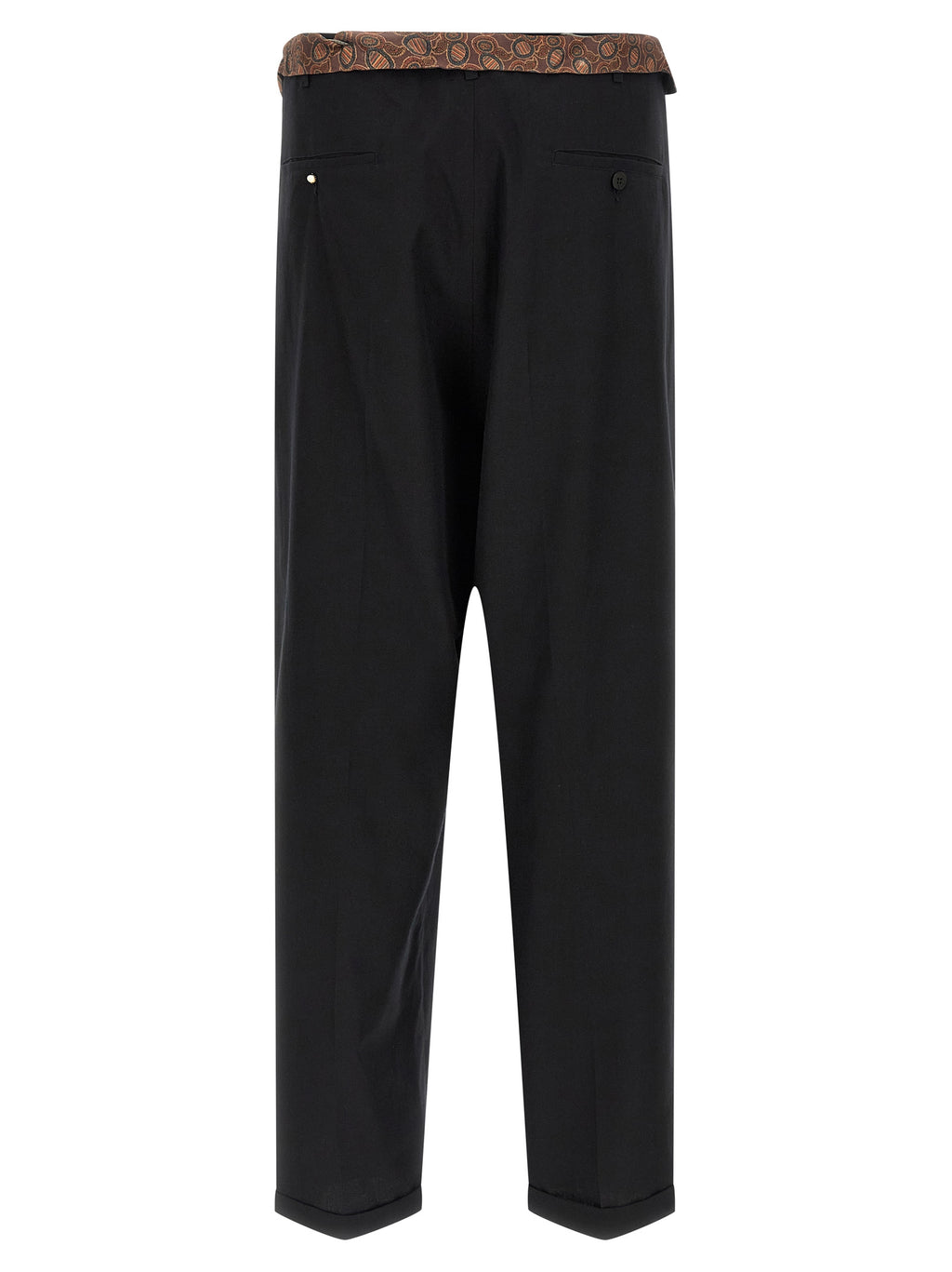 Black Cotton Casual Pants