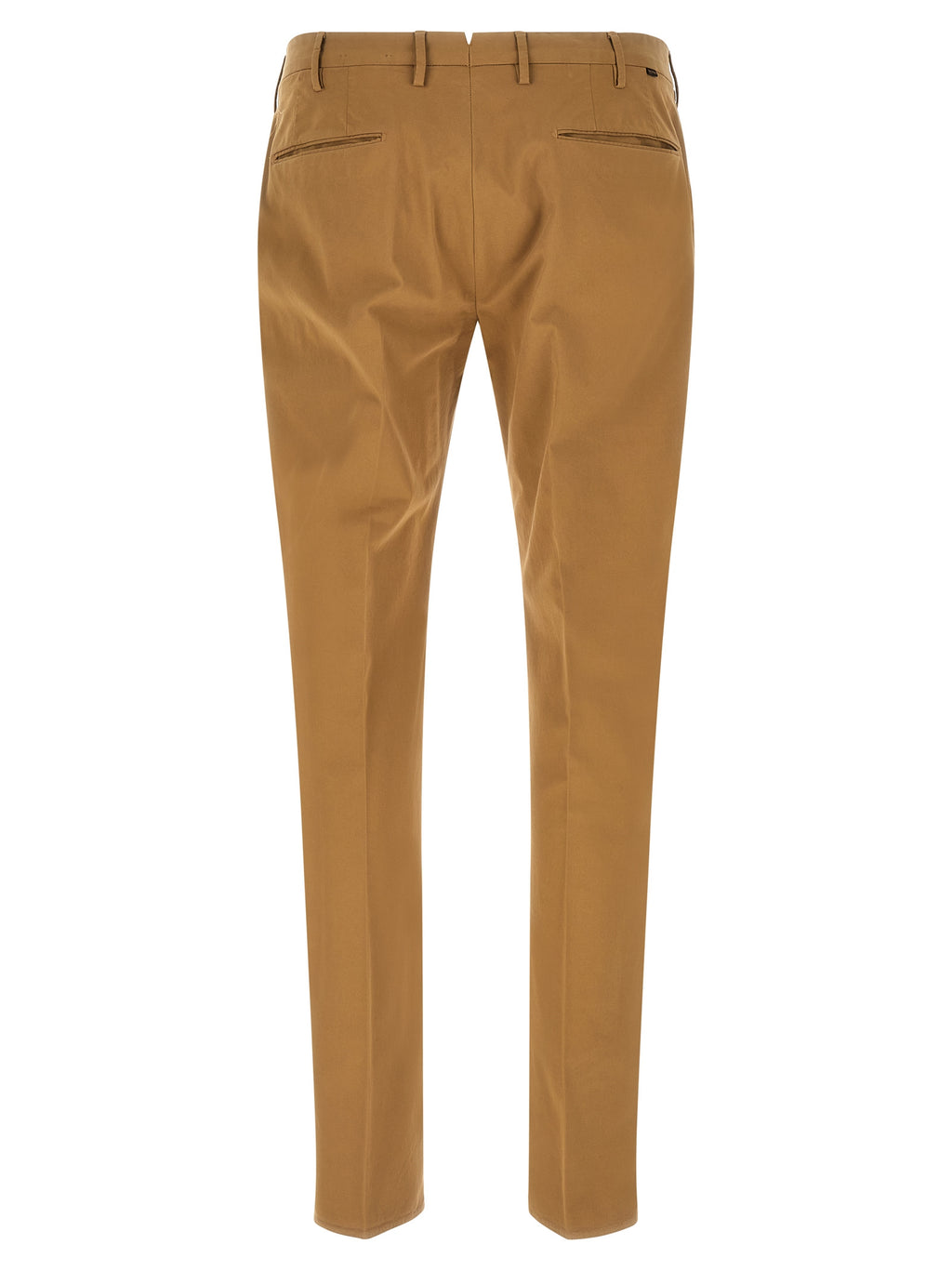 Brown Cotton Casual Pants
