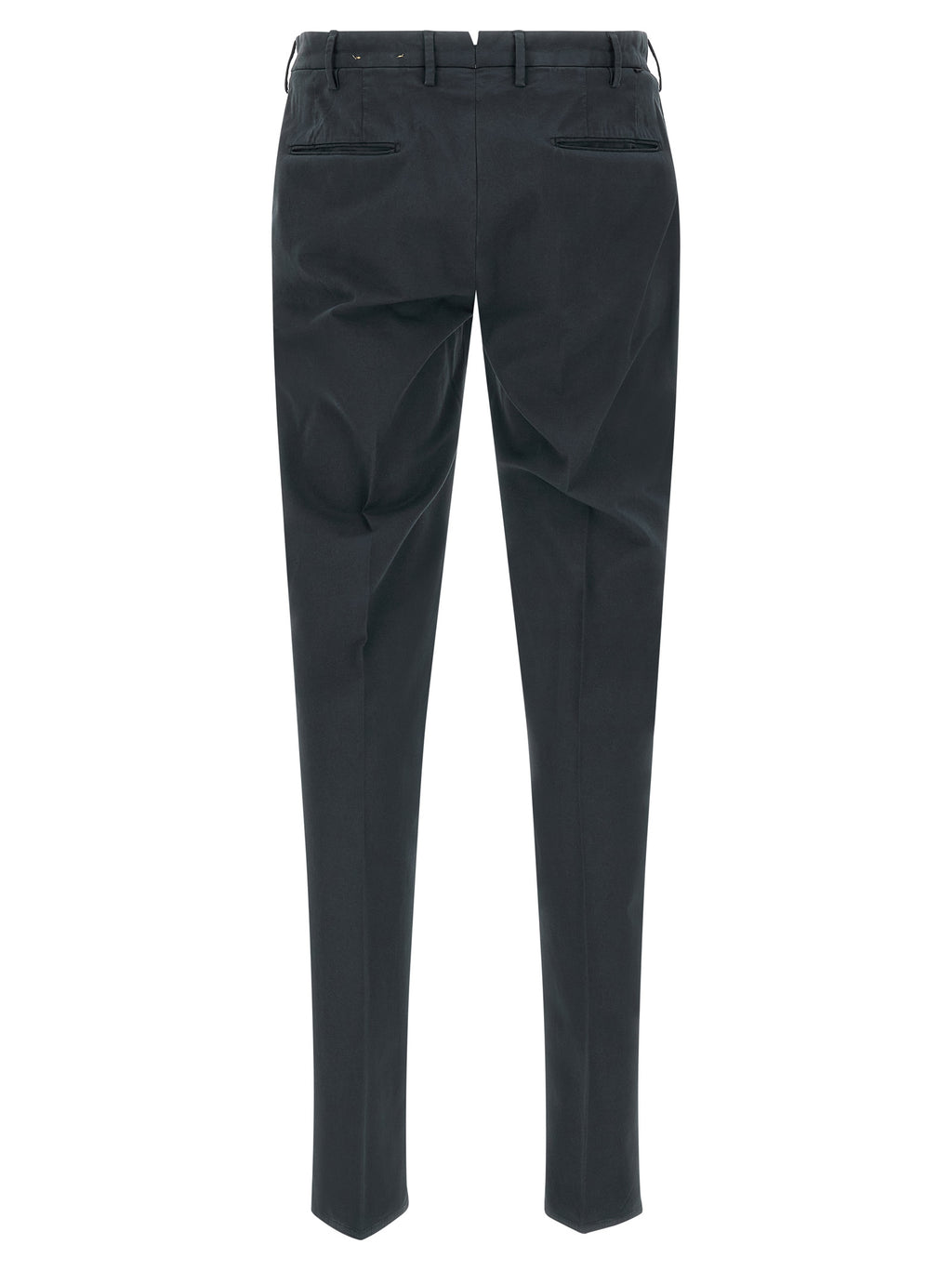 Blue Cotton Casual Pants