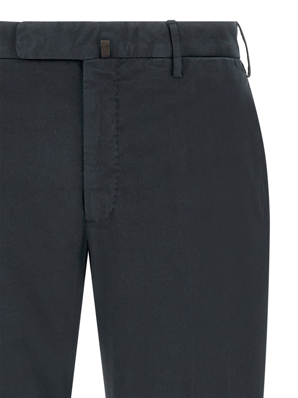 Blue Cotton Casual Pants