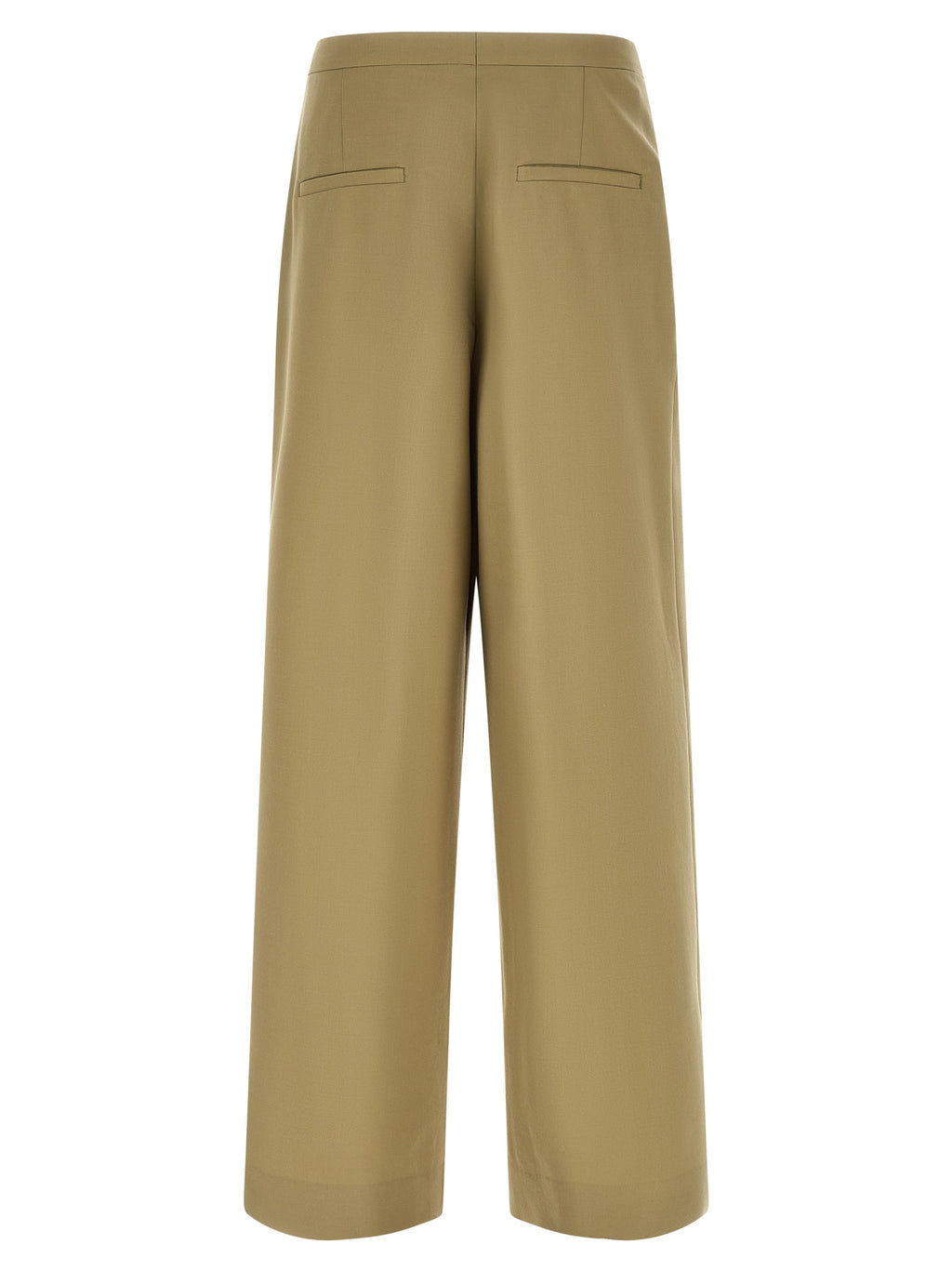 Bicolor Wool Casual Pants