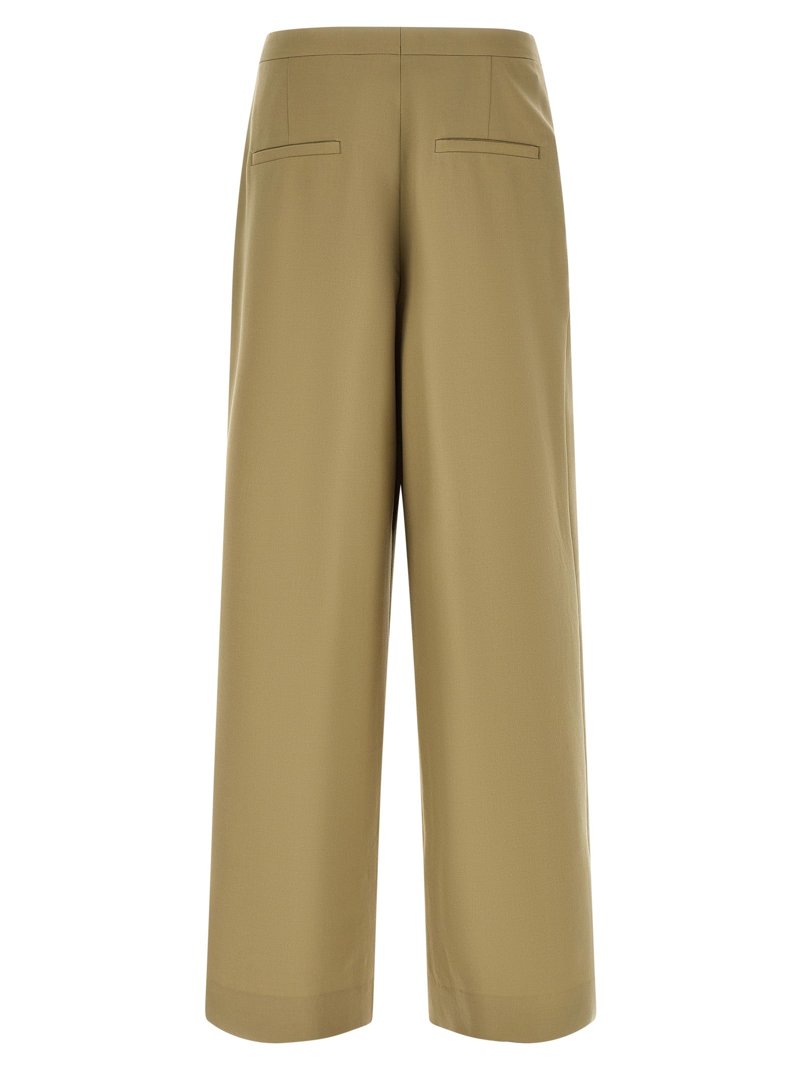 Bicolor Wool Casual Pants