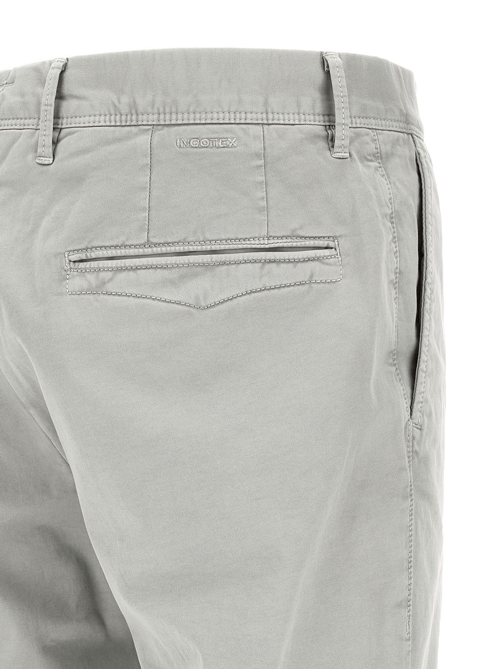 Gray Cotton Casual Pants