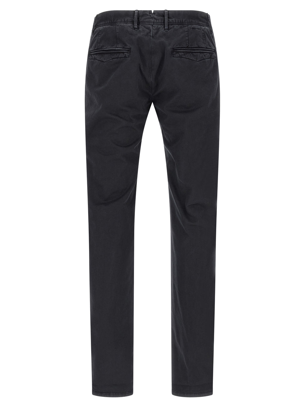 Blue Cotton Casual Pants
