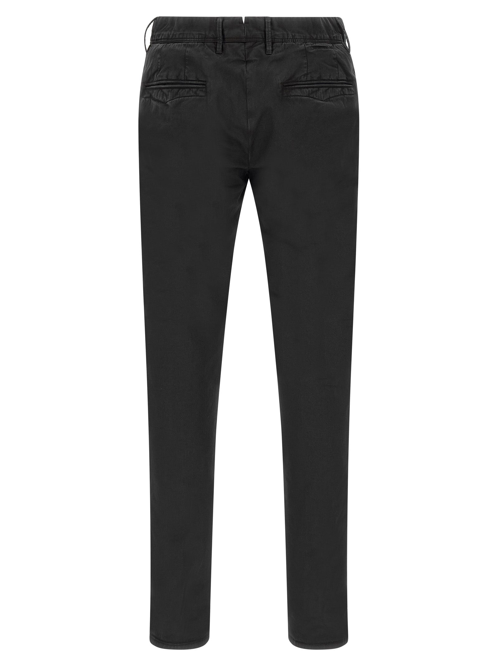 Black Cotton Casual Pants