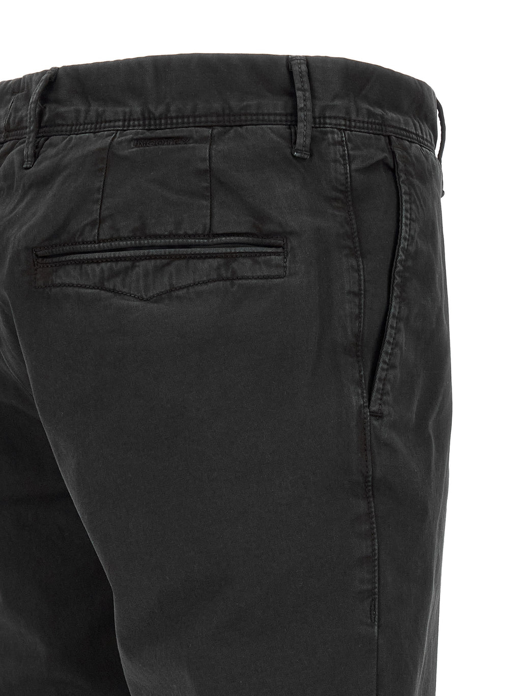 Black Cotton Casual Pants