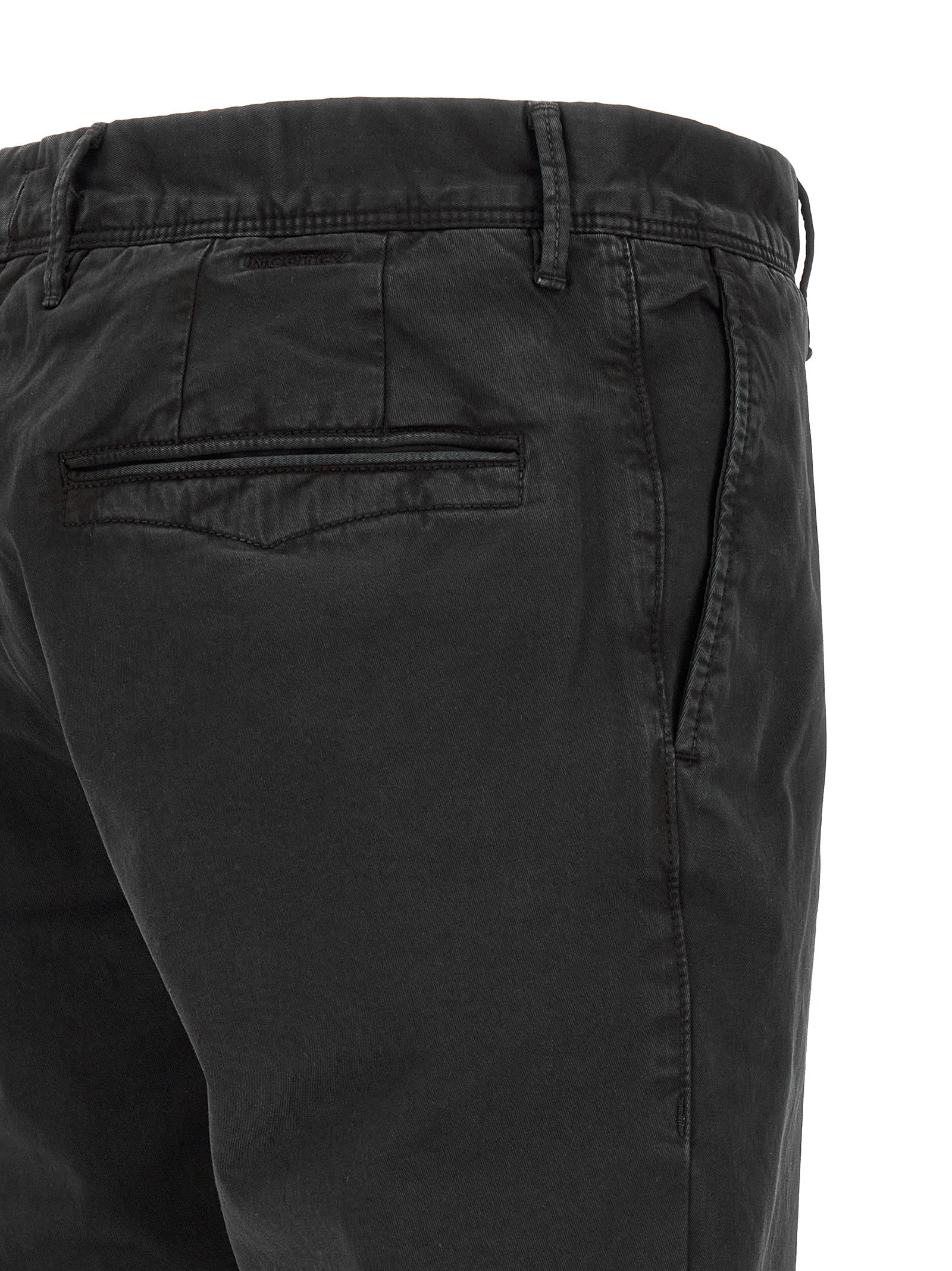 Black Cotton Casual Pants