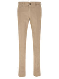 Beige Cotton Casual Pants