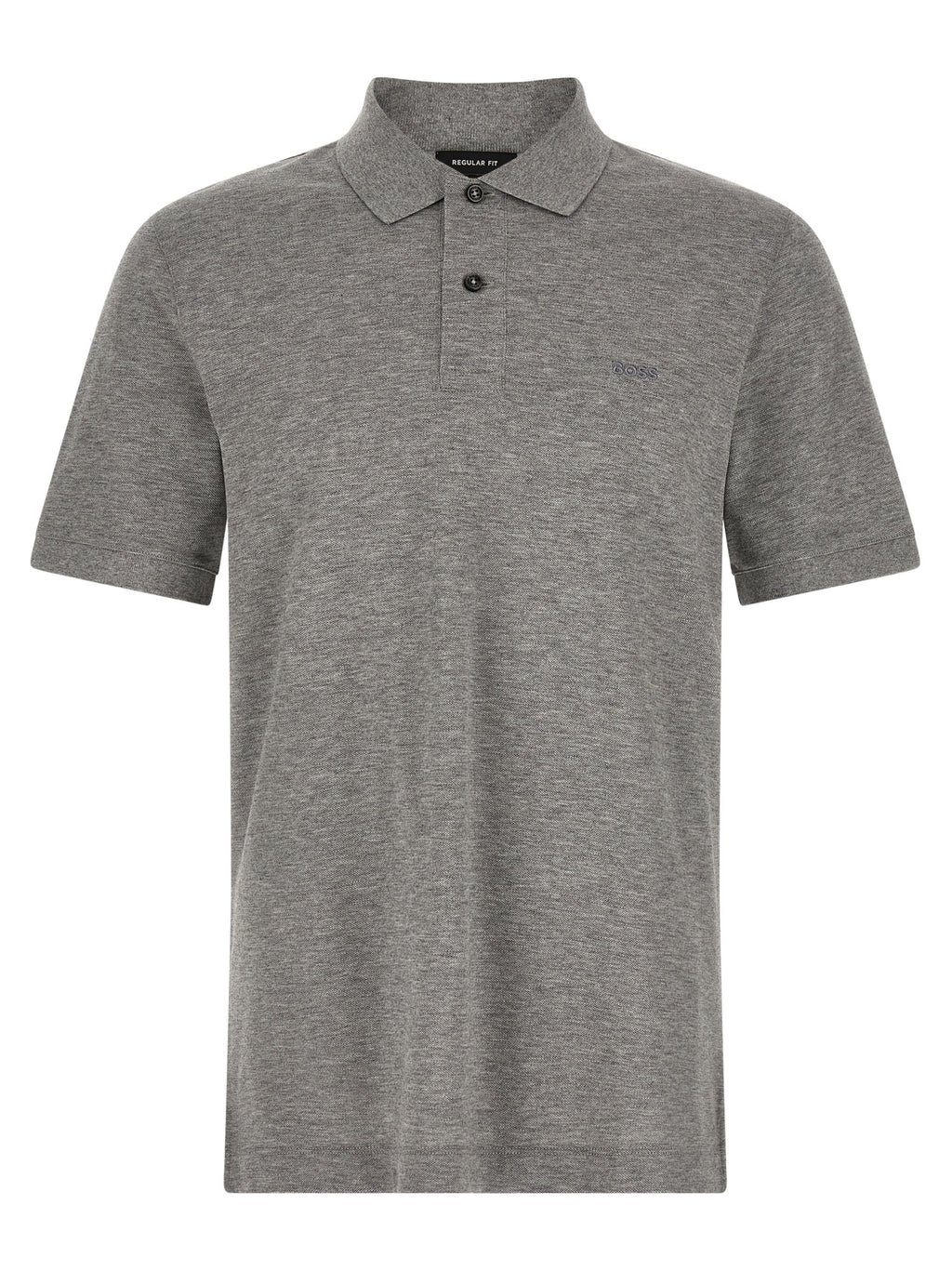 Gray Cotton Polo Shirt