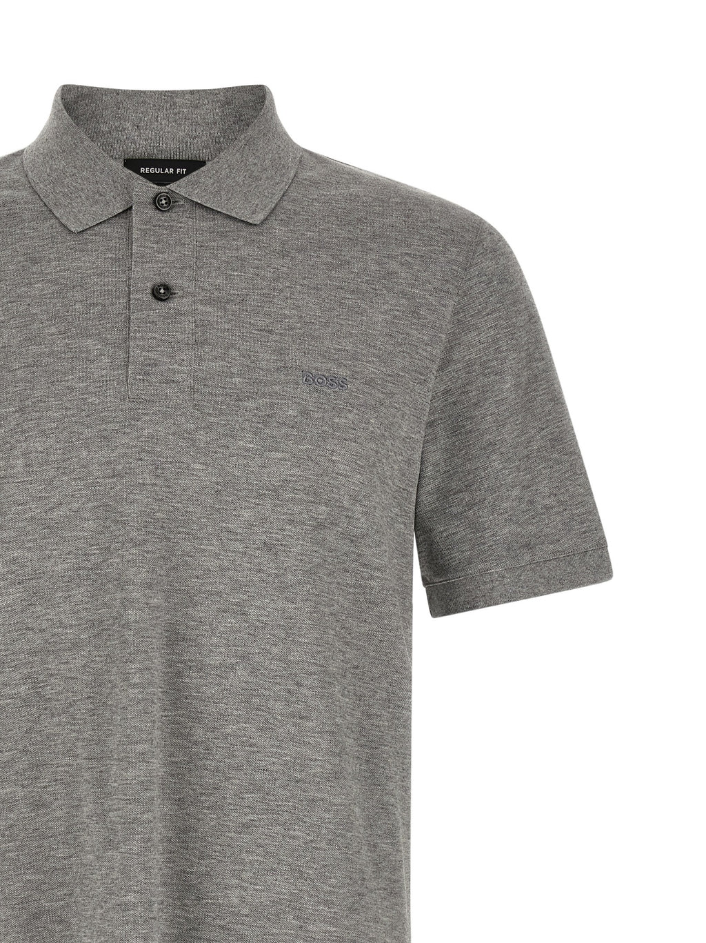 Gray Cotton Polo Shirt