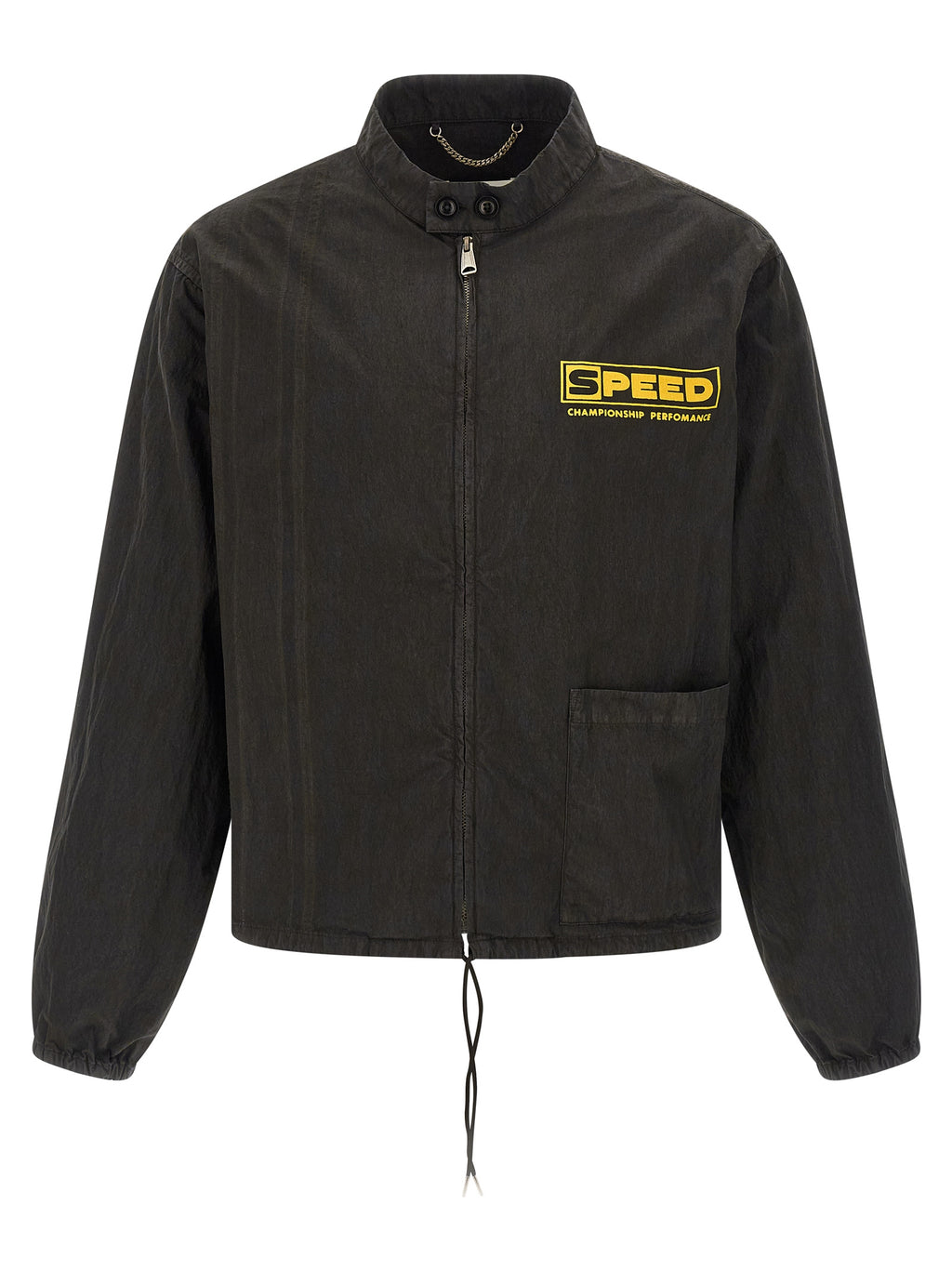 Gray Cotton Shell Jacket