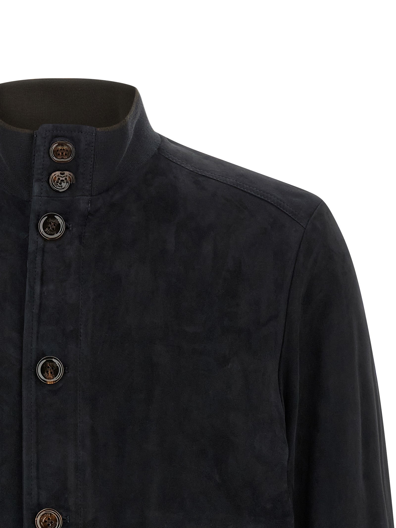 Blue Lamb Leather Leather Jacket