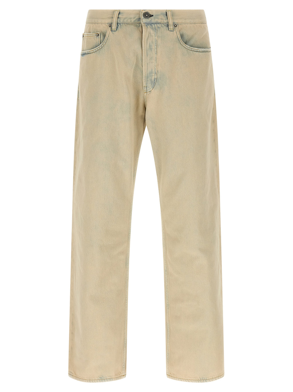 Beige Cotton Jeans Denim