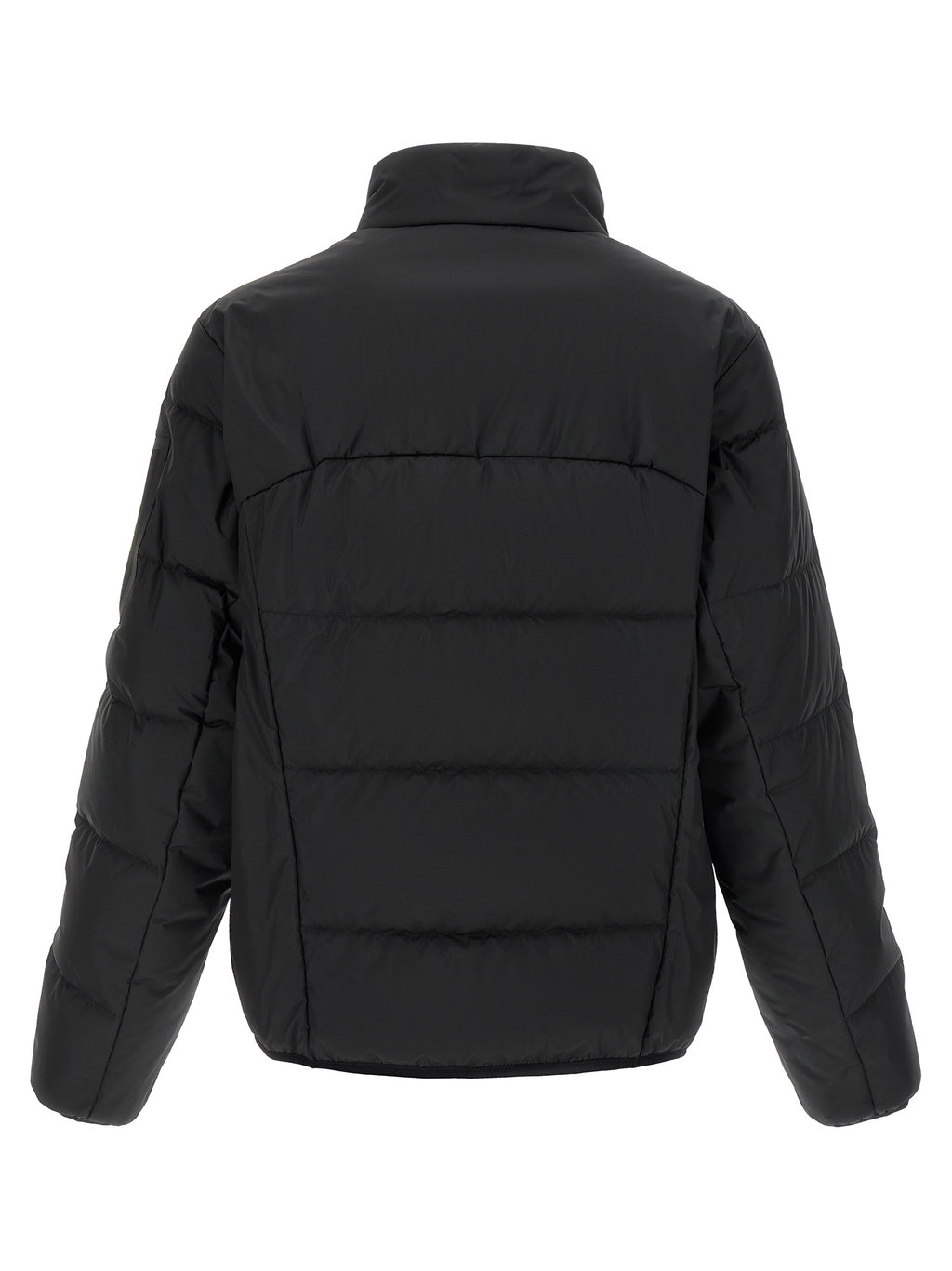 Black Polyester Full-Length Jacket