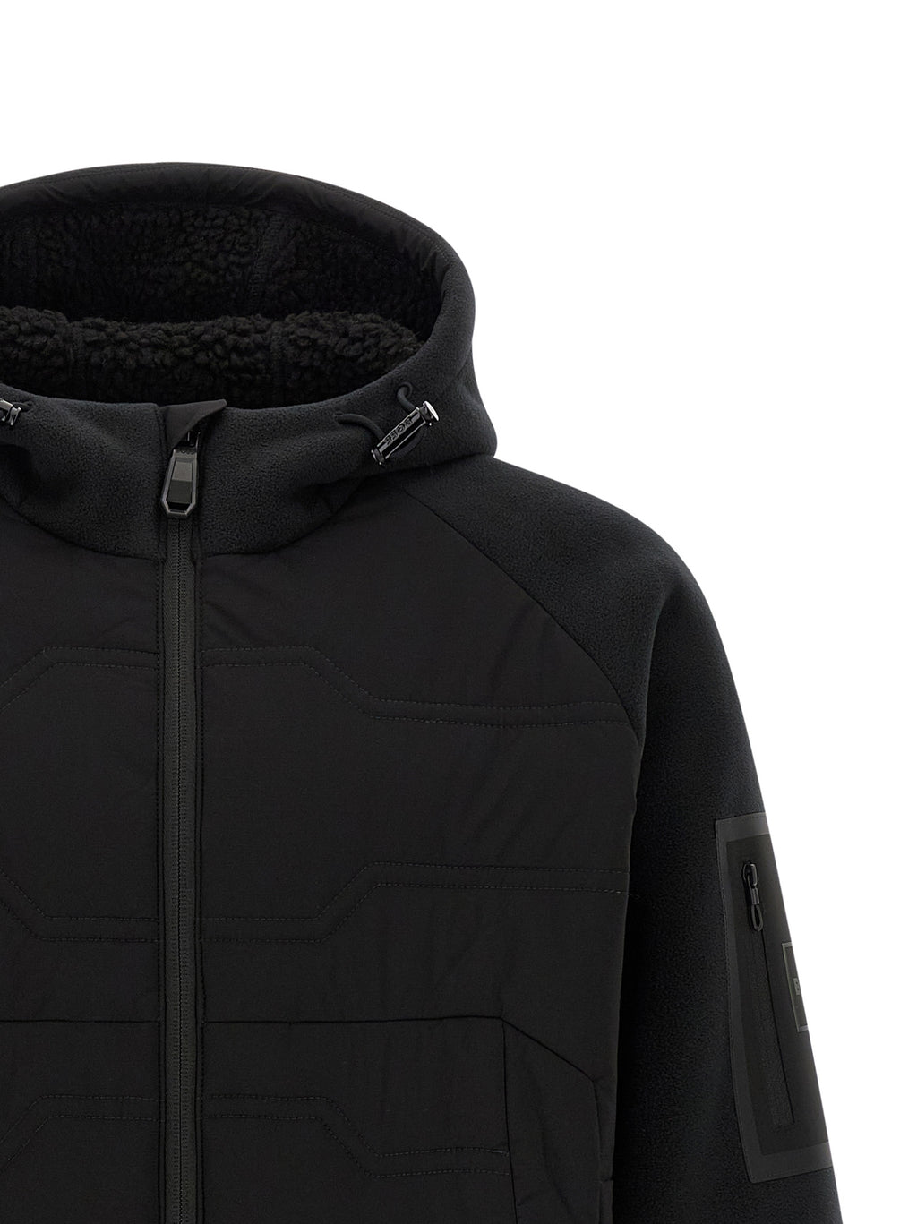 Black Polyester Shell Jacket