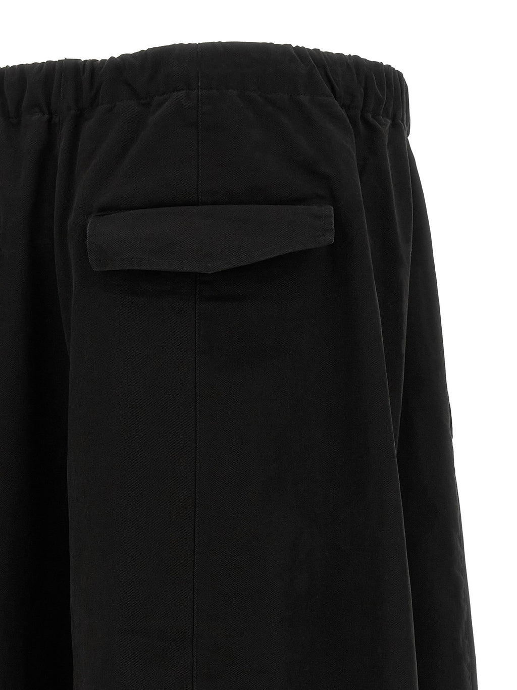 Black Cotton Casual Pants