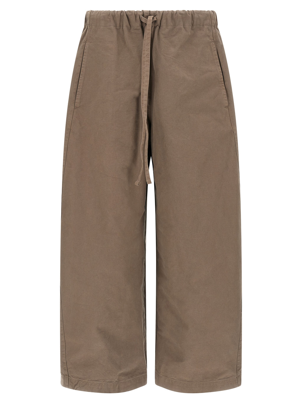 Gray Cotton Casual Pants