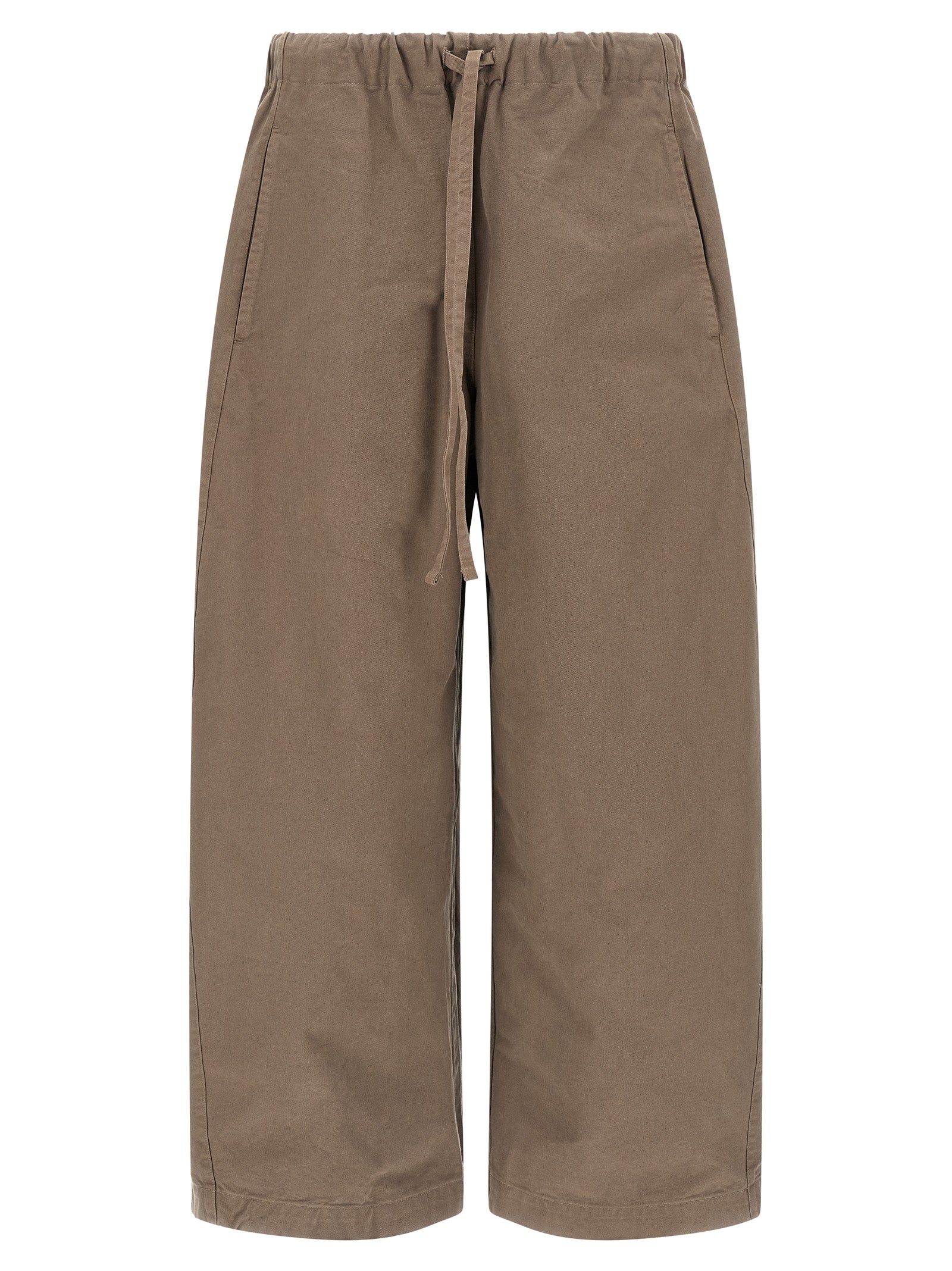 Gray Cotton Casual Pants