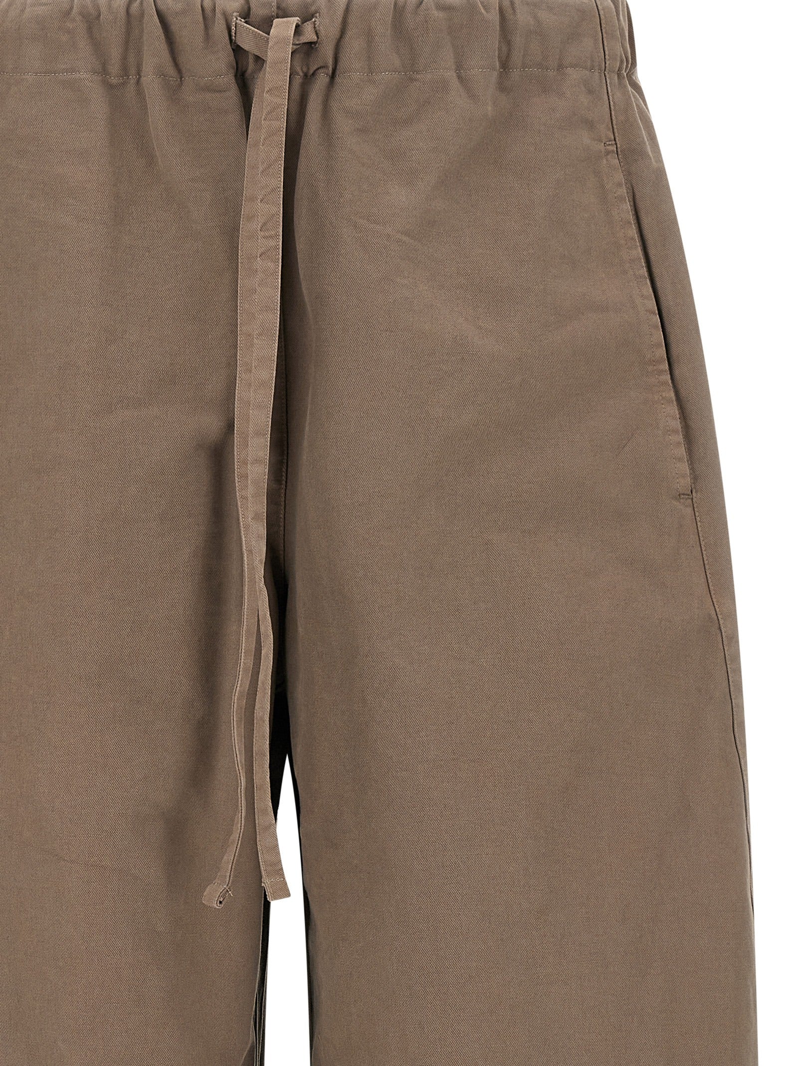 Gray Cotton Casual Pants
