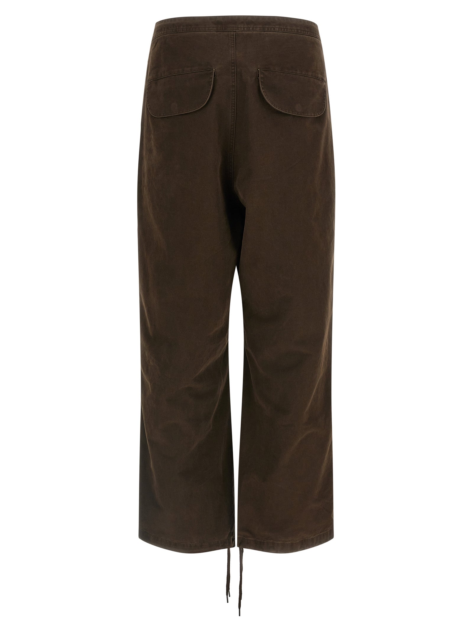 Brown Cotton Cargo Pants