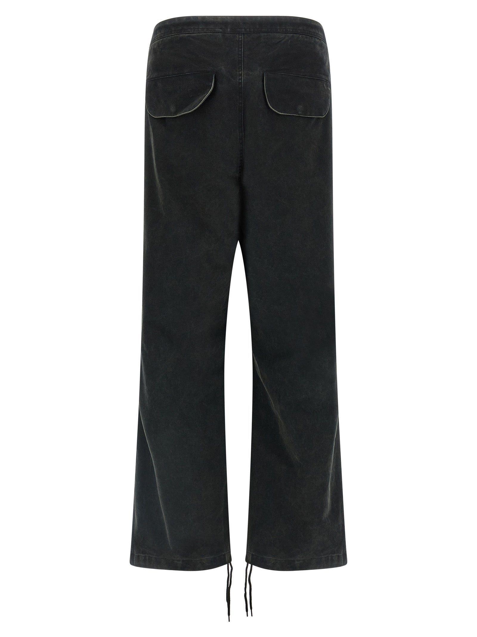 Black Cotton Cargo Pants