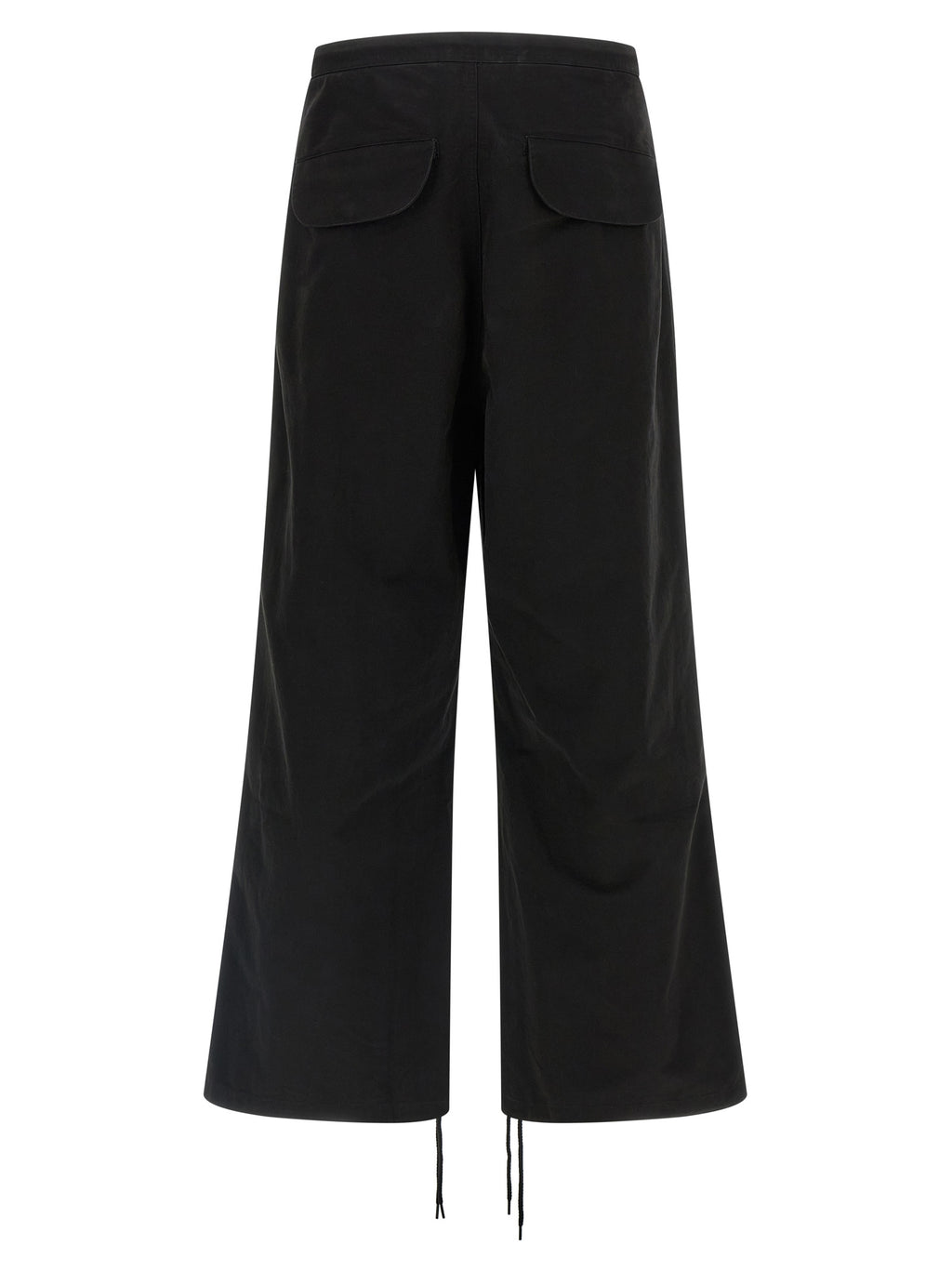 Black Cotton Cargo Pants