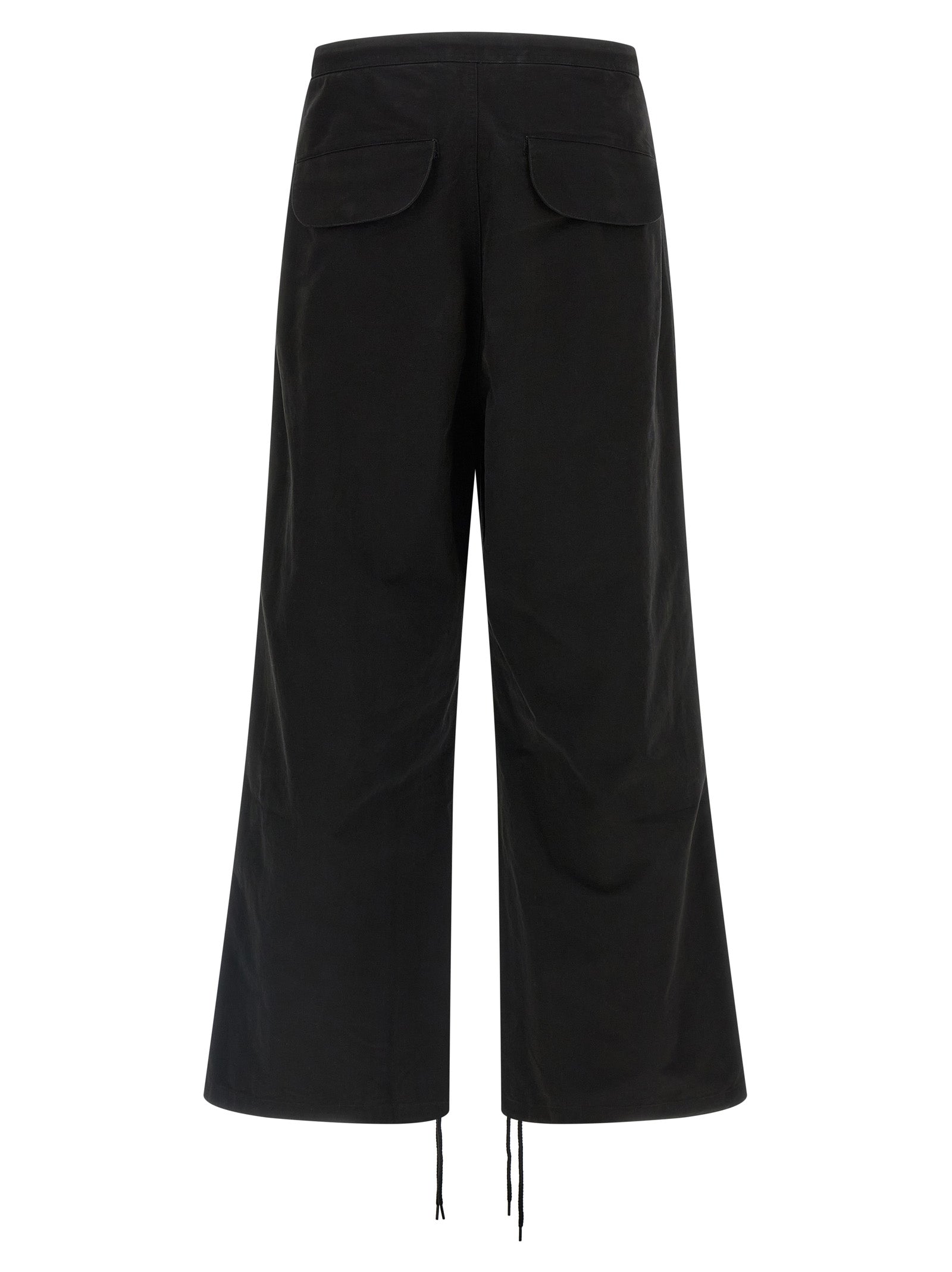 Black Cotton Cargo Pants