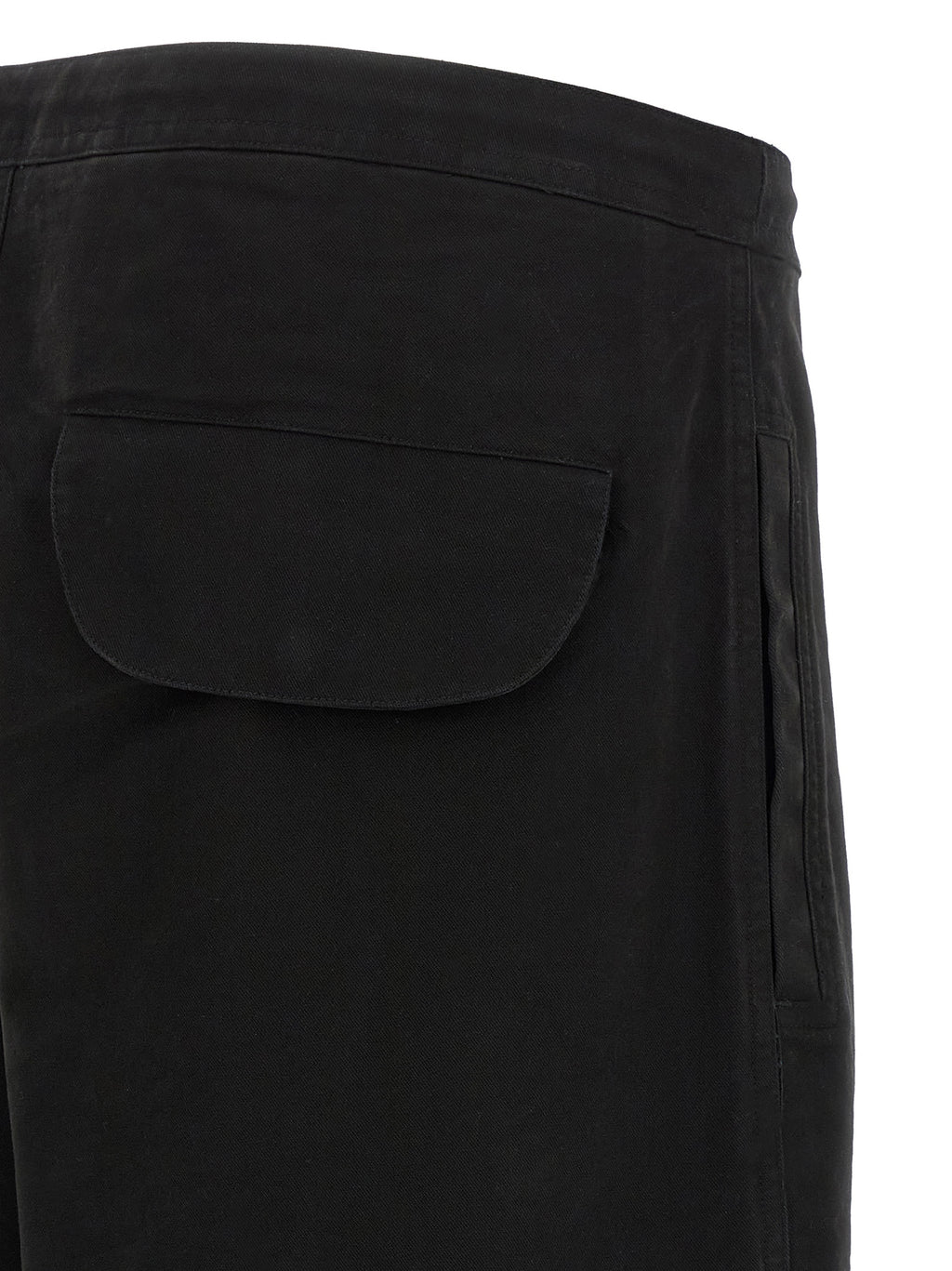 Black Cotton Cargo Pants