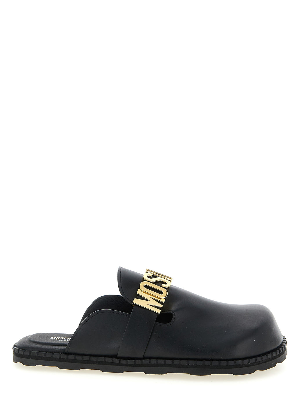 Black Calfskin Clogs