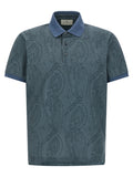 Blue Cotton Polo Shirt