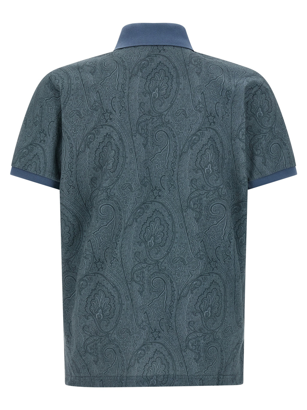 Blue Cotton Polo Shirt
