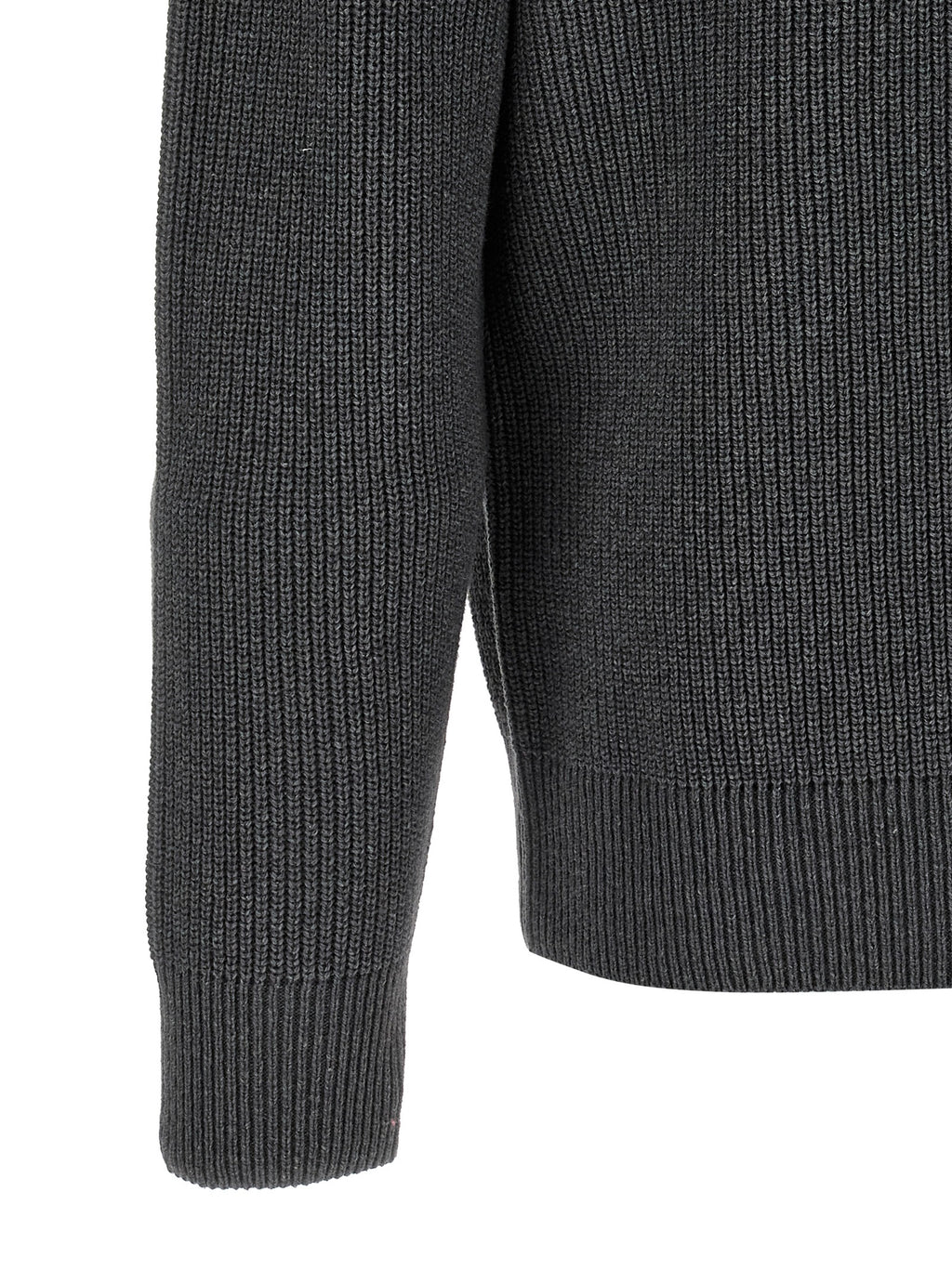 Gray Wool Cardigan