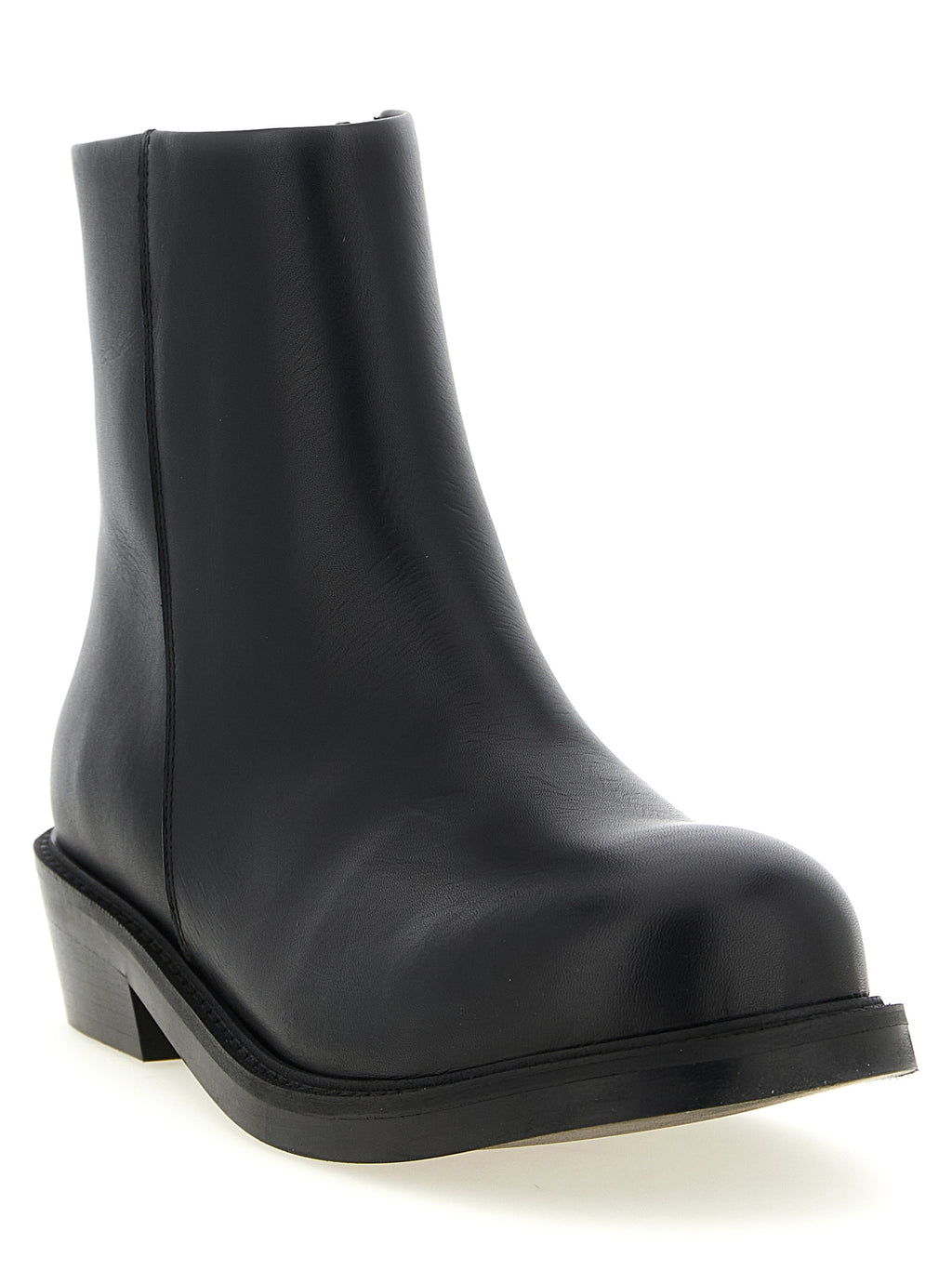 Black Calfskin Ankle Boots