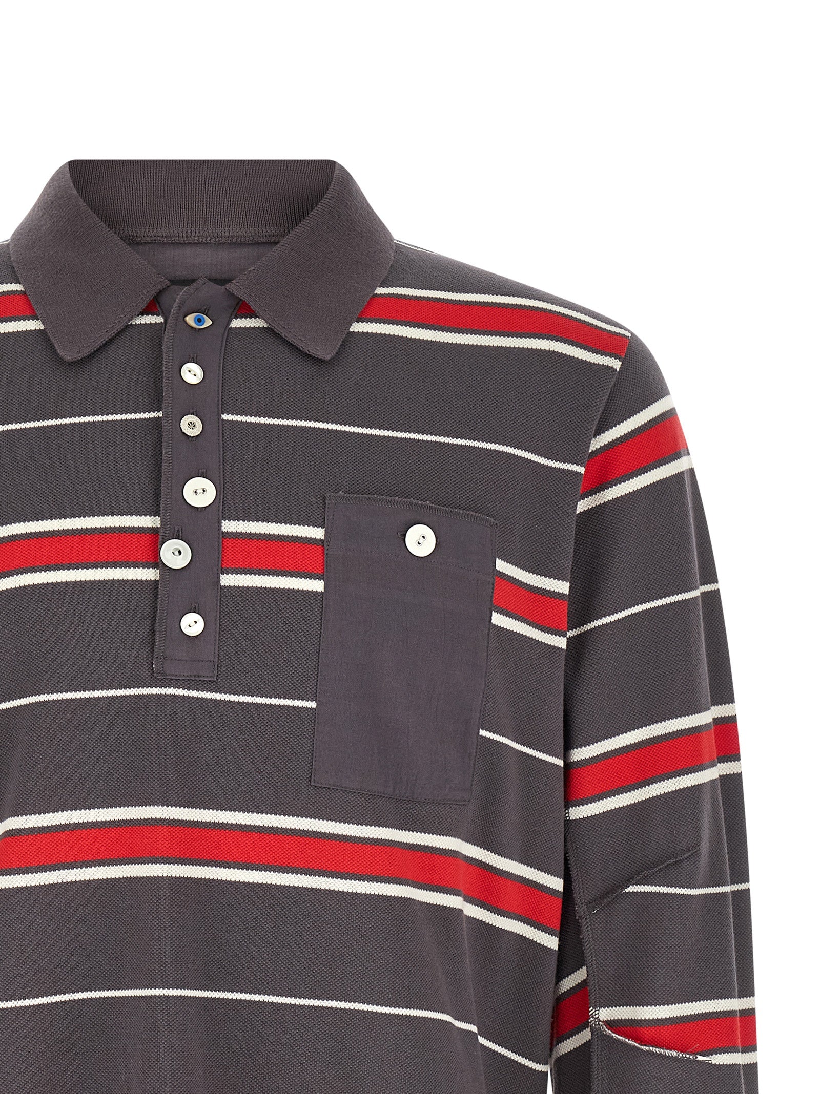Gray Cotton Polo Shirt