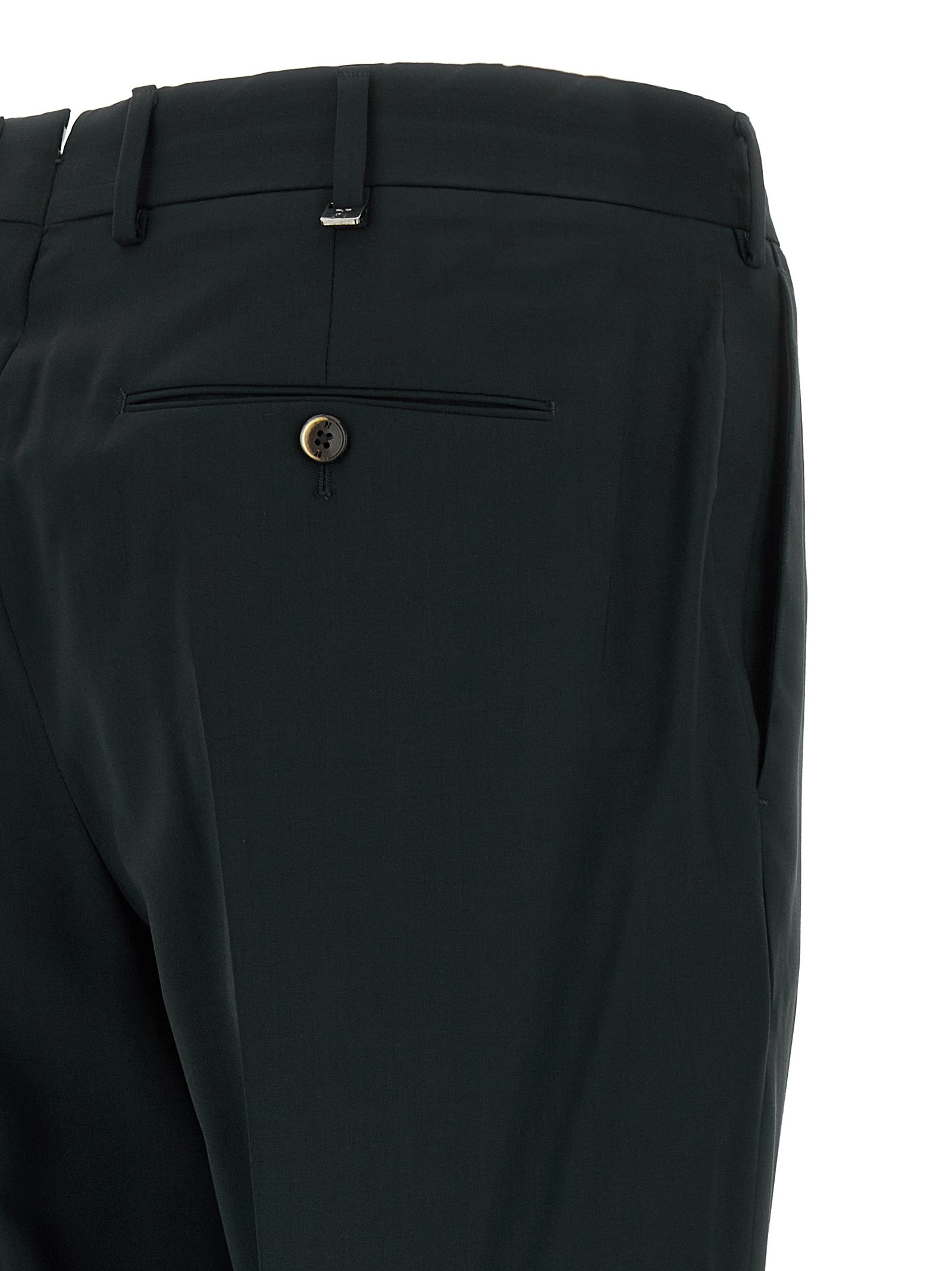 Black Virgin Wool Pants