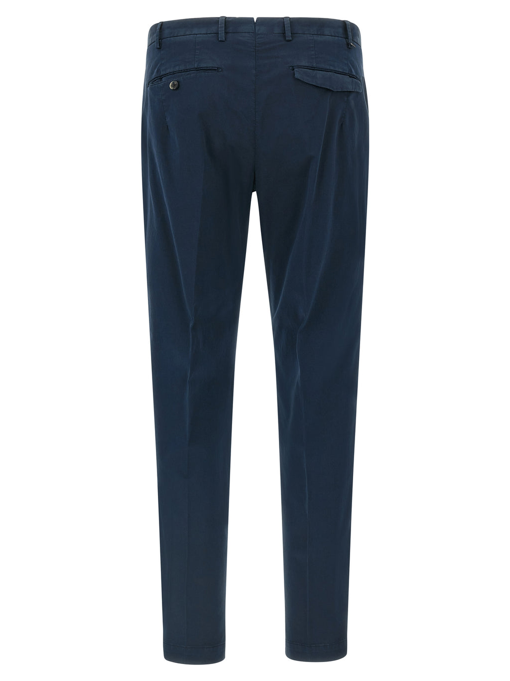 Blue Cotton Casual Pants