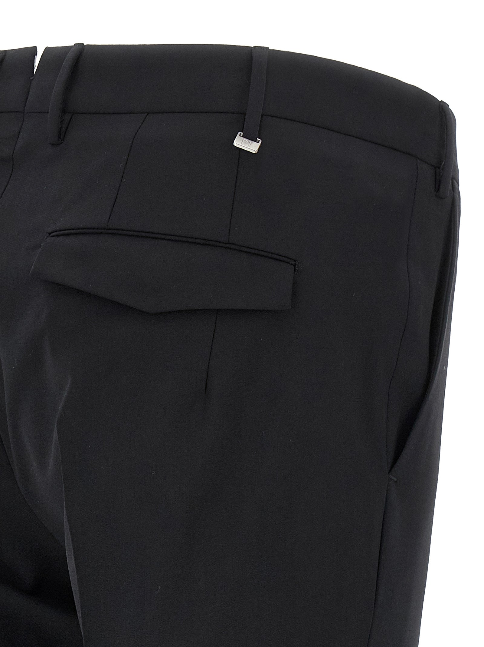 Black Virgin Wool Dress Pants