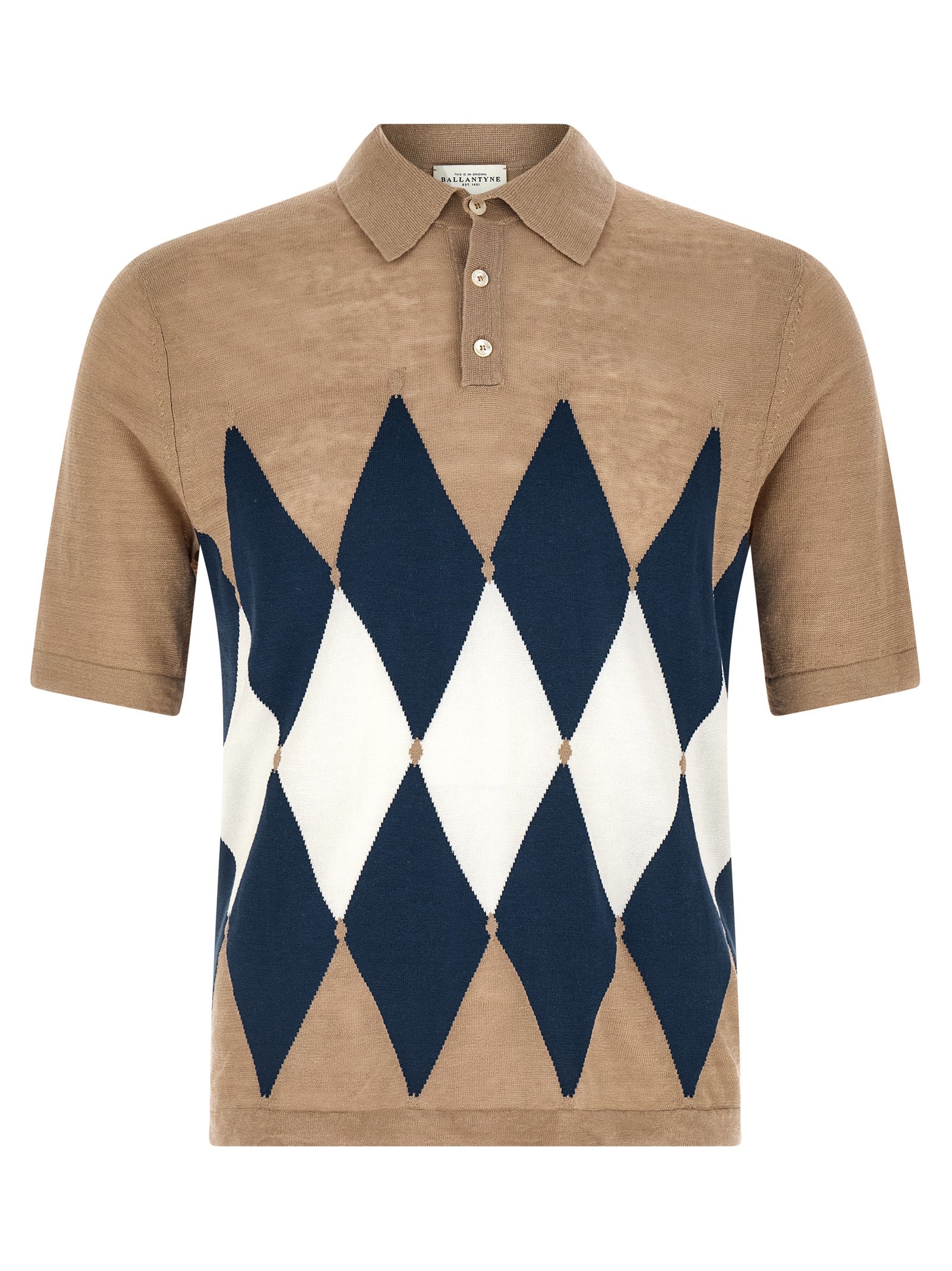 Beige Linen Polo Shirt