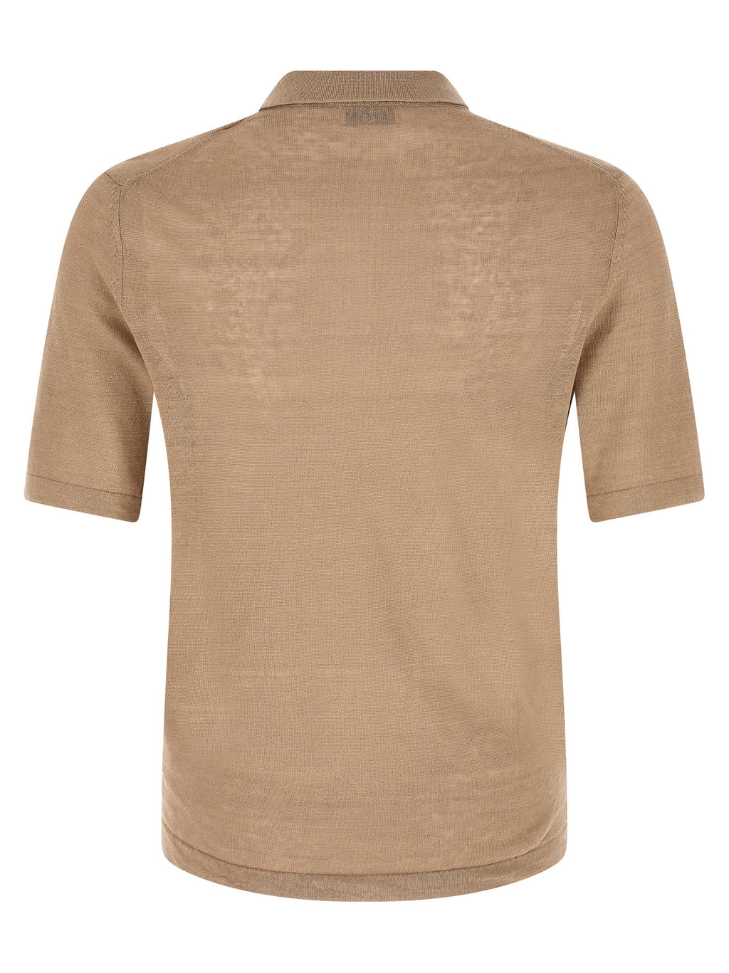 Beige Linen Polo Shirt