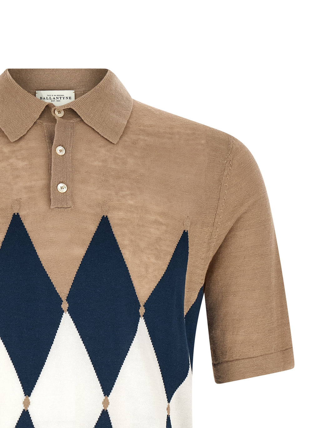 Beige Linen Polo Shirt