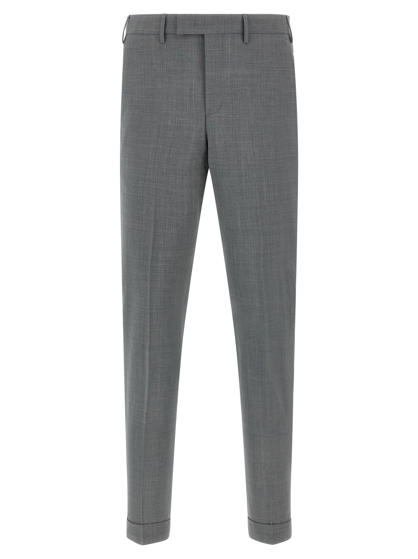 Gray Virgin Wool Dress Pants