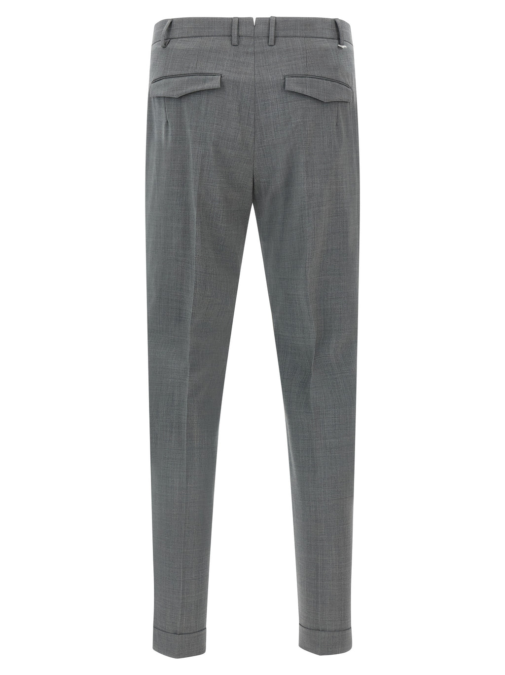 Gray Virgin Wool Dress Pants