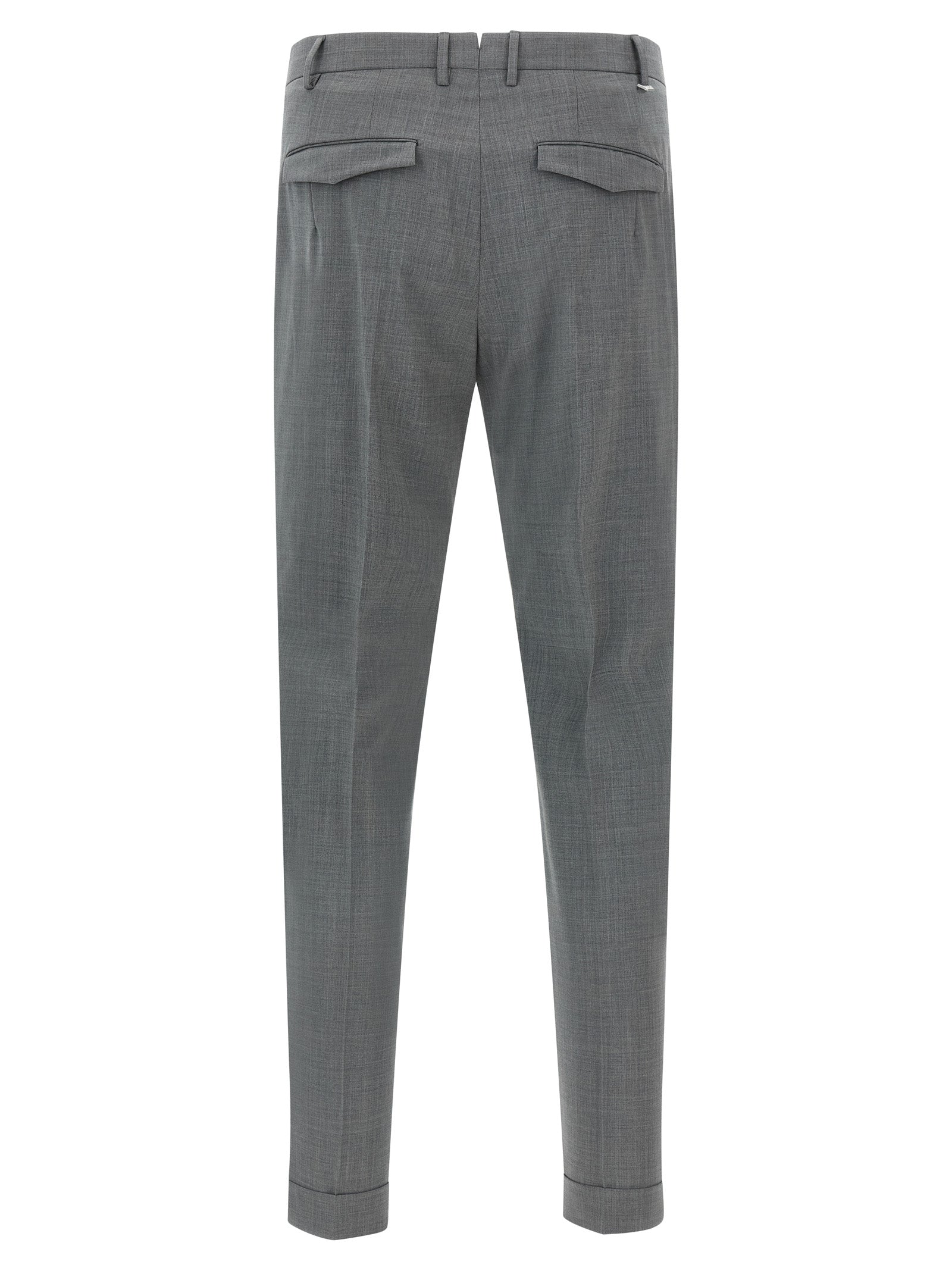 Gray Virgin Wool Dress Pants