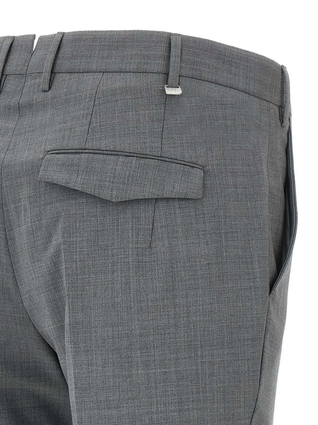 Gray Virgin Wool Dress Pants