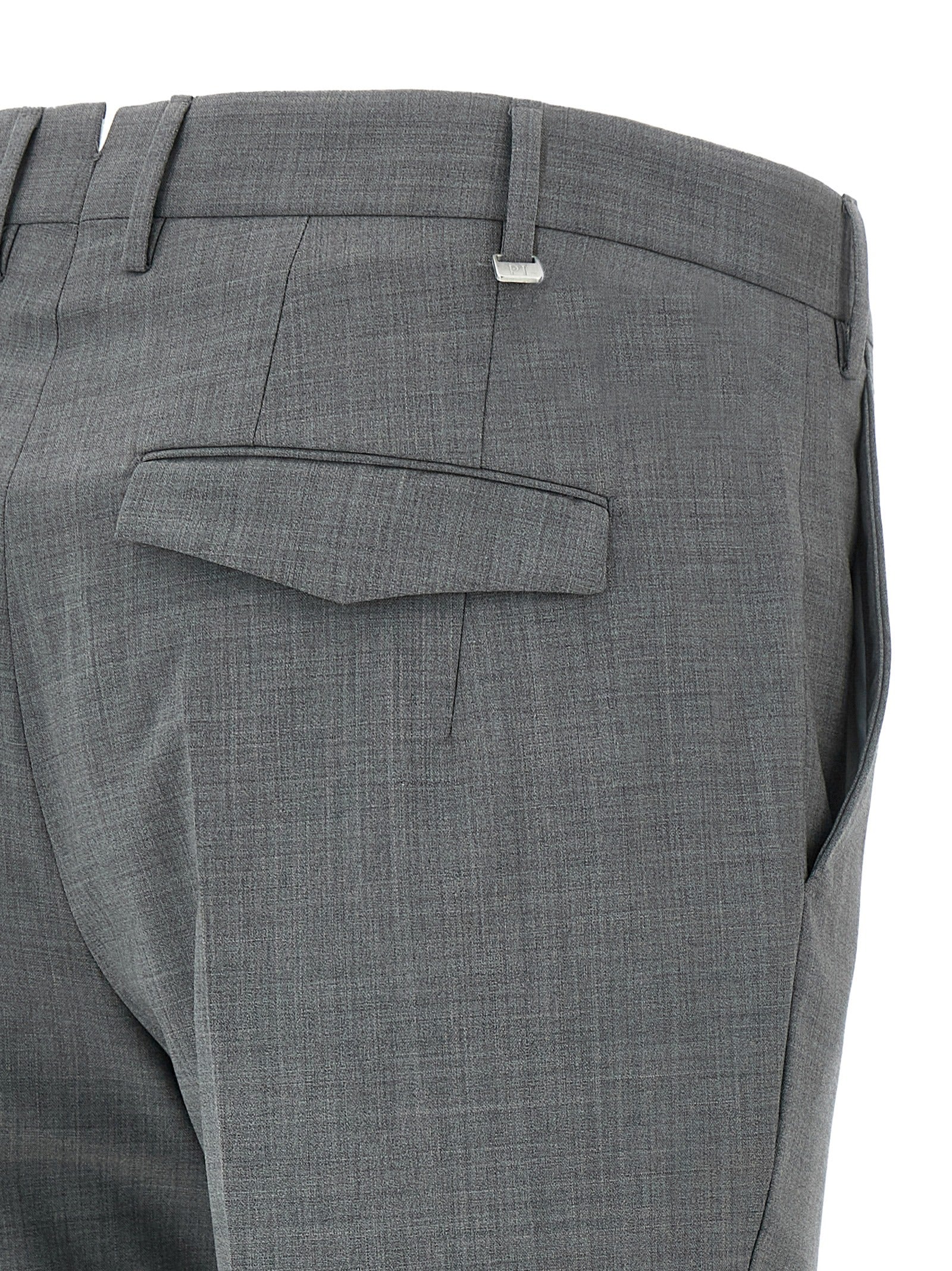 Gray Virgin Wool Dress Pants